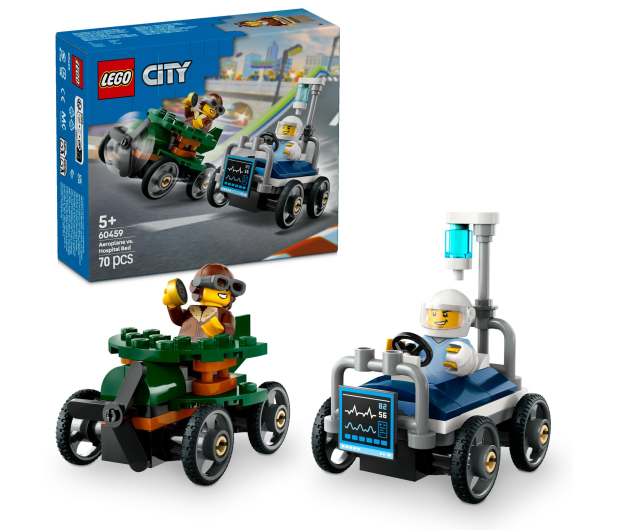 LEGO City 60459 Samolot kontra łóżko szpitalne – zestaw wyścigowy - 1298088 - zdjęcie 2